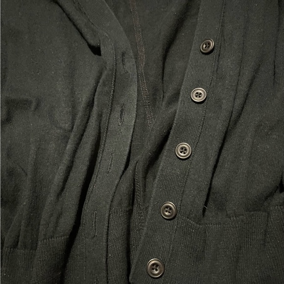 2XXL Black 3/4 Length Mossimo Black Button Up Cardigan - Picture 3 of 3